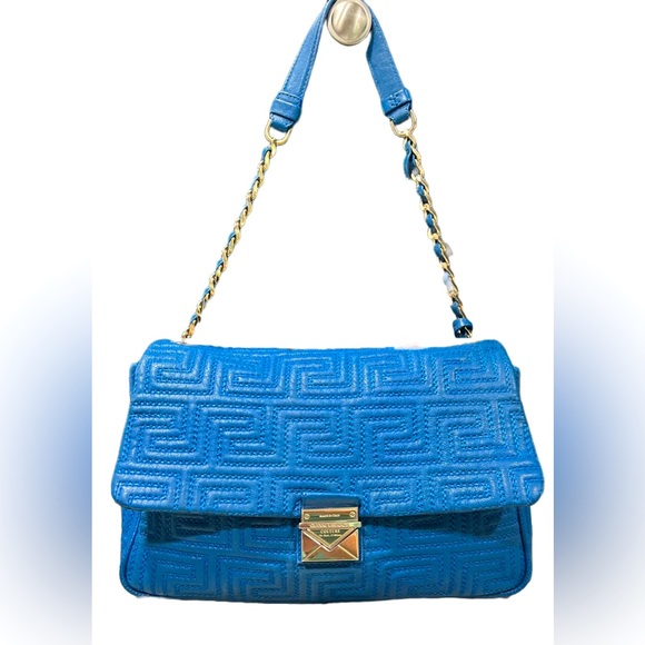 Versace Handbags - Versace Embossed Greca Leather Shoulder Bag!